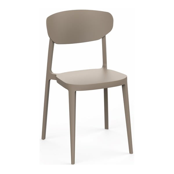 Svetlo rjav plastičen vrtni stol Mare – Rojaplast