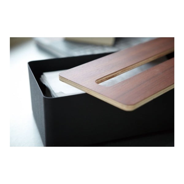 Črna škatla za robčke YAMAZAKI Tsu-image-3