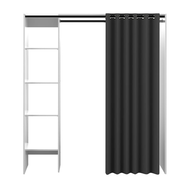 Črno-bela garderoba 160x182 cm Tom - TemaHome 