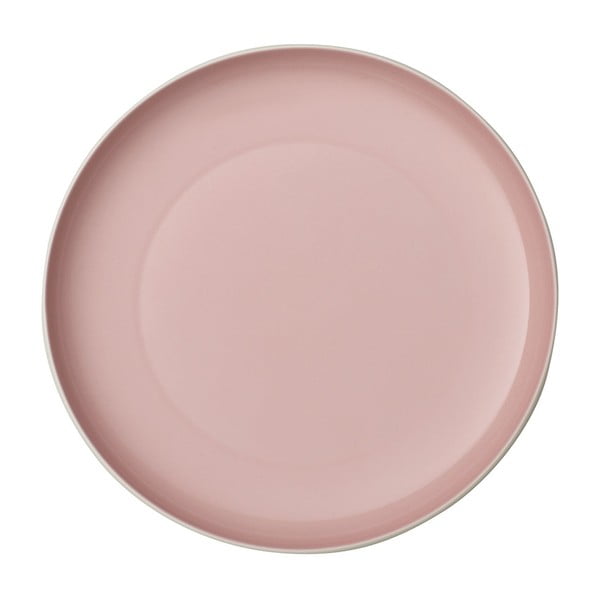 Belo-roza porcelanast krožnik Villeroy & Boch Uni, ⌀ 24 cm