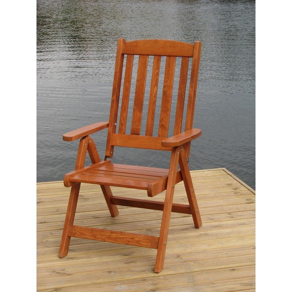 Rjav vrtni stol iz masivnega lesa Luisa – Rojaplast-image-1