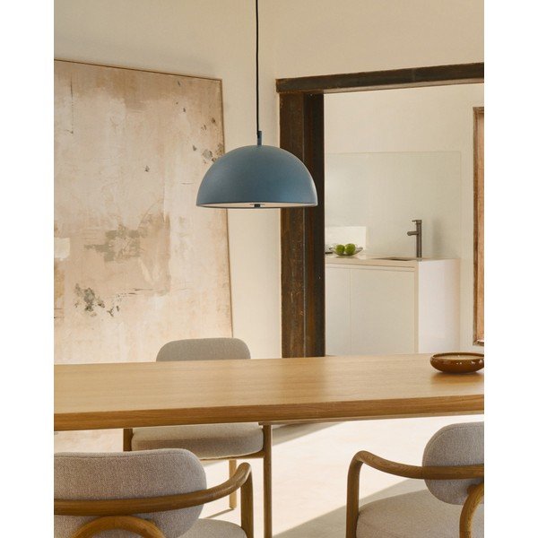 Modra viseča svetilka s kovinskim senčilom ø 39,5 cm Catlar – Kave Home-image-1