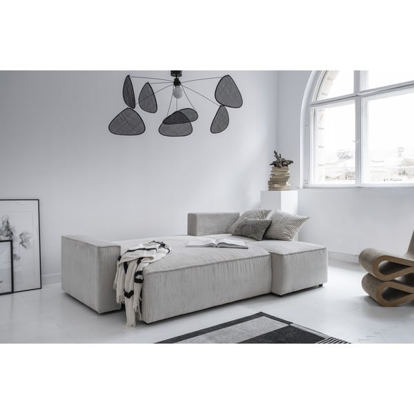 Bela raztegljiva kotna sedežna garnitura iz rebrastega žameta (s kotom po izbiri) Brave Dave – Miuform-image-4