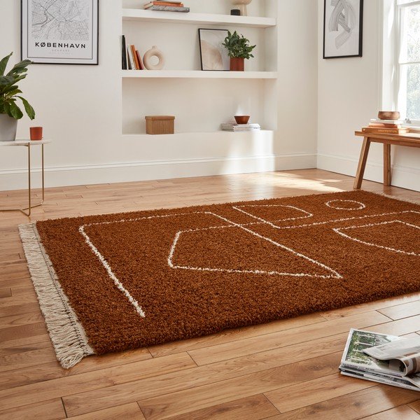 Terakota rdeča preproga Think Rugs Boho, 160 x 220 cm-image-2