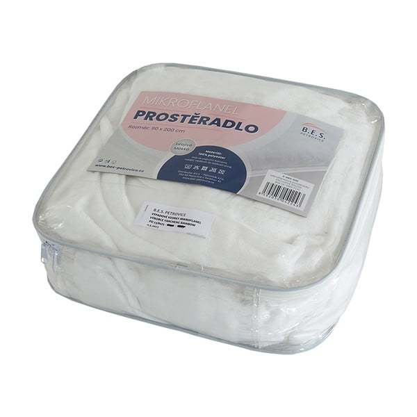 Bela rjuha iz mikroflanele 180x200 cm Exclusive – B.E.S.-image-1