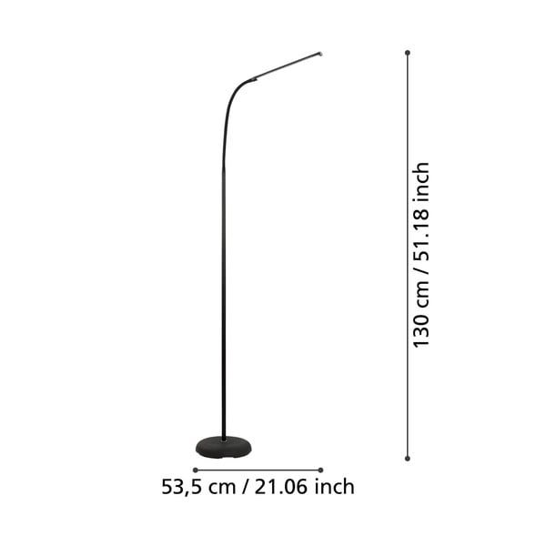 Črna LED stoječa svetilka (višina 130 cm) LAROA – EGLO-image-2