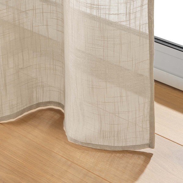 Rjava prosojna zavesa 140x280 cm Haltona – douceur d'intérieur-image-3