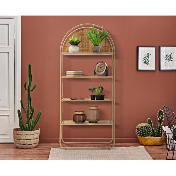 Kovinska knjižna omara v naravni barvi 80x180 cm Panama - Mauro Ferretti-image-1