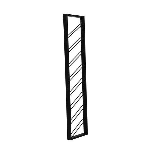 Črno stensko kovinsko držalo za vino število steklenic 8 36x160x6 cm Malbeo – Light & Living-image-4