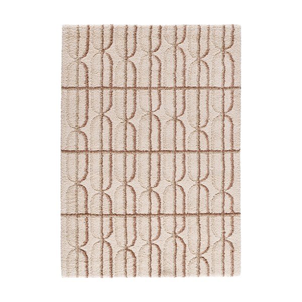 Kremno bela/svetlo rjava preproga 120x170 cm Ember – Universal
