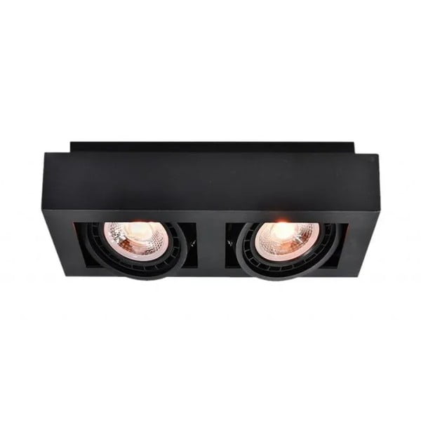 Črna stropna svetilka s kovinskim senčilom 34x18,5 cm Loid – GTV