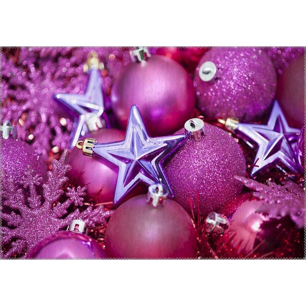 Preproga Vitaus Božično obdobje Purple Deco, 50 x 80 cm