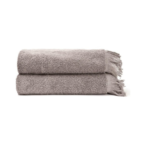 Sive/rjave bombažne brisače v kompletu 2 ks 50x90 cm – Bonami Selection