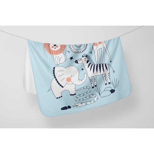 Modra otroška odeja 85x125 cm – OYO kids-image-1
