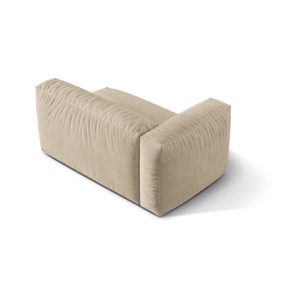 Bež žameten modul za sedežno garnituro (levi kot) Martina – Micadoni -image-2