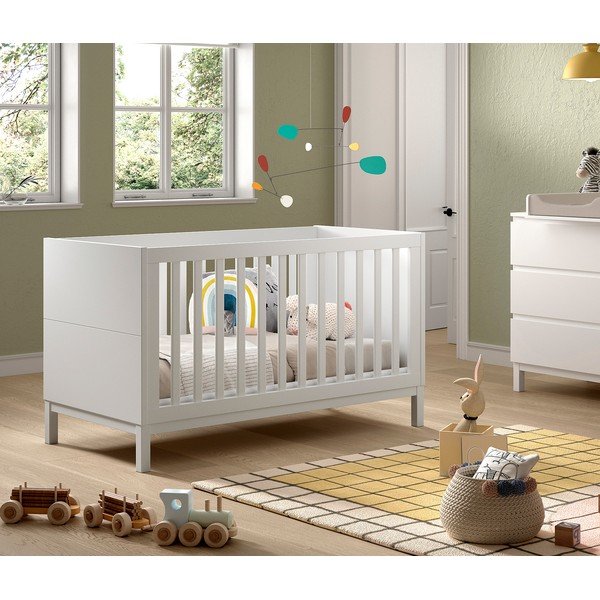 Bela otroška posteljica iz masivnega bora 70x140 cm Eva – Vipack-image-1