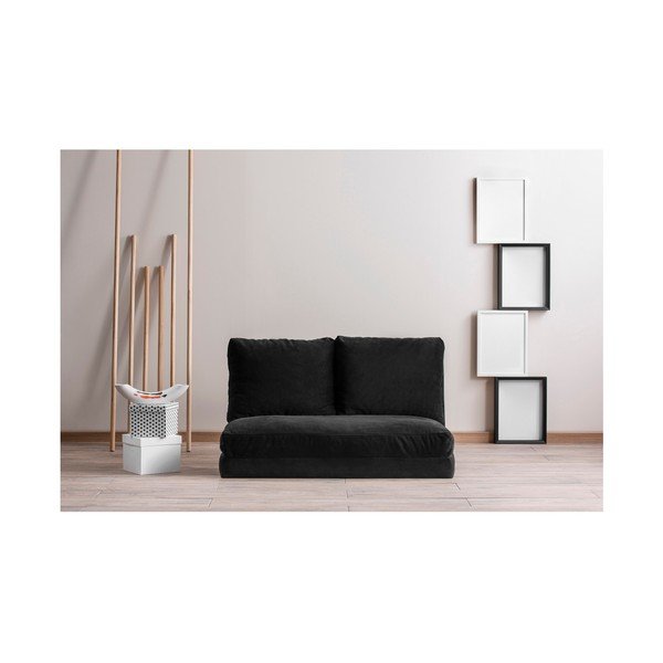 Črna raztegljiva sedežna garnitura 120 cm Taida – Balcab Home-image-1