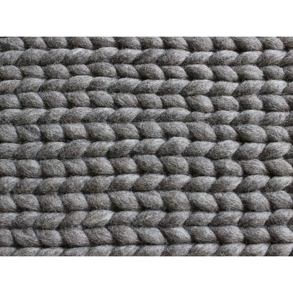 Orehovo rjava pletena volnena preproga Wooldot Ball Rugs, 170 x 240 cm-image-3