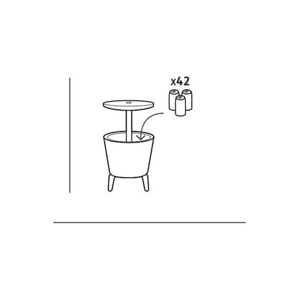 Plastična okrogla vrtna miza s prostorom za led ø 49,5 cm Cool – Keter-image-4