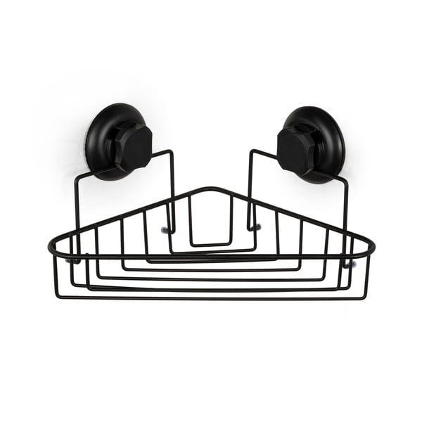 Stenska vogalna kopalniška polica Compactor Bestlock Black Corner Rack 1 Shelf-image-4