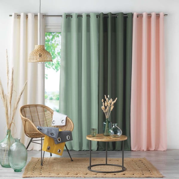 Oranžna zavesa iz mikrovlaken 140x280 cm Absolu – douceur d'intérieur-image-3