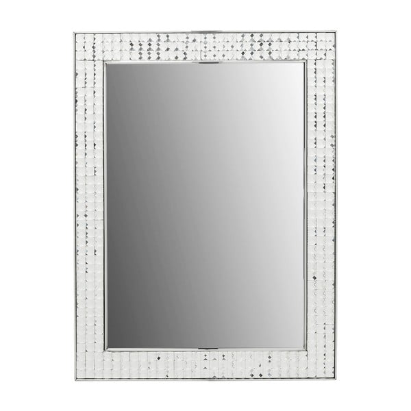Stensko ogledalo Kare Design Crystals Chrome, 80 x 60 cm