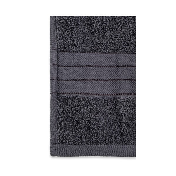 Antracitno sive frotirne bombažne brisače v kompletu 2 ks 70x140 cm – Good Morning-image-1