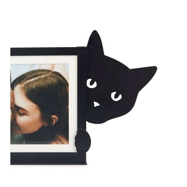 Črn kovinski stoječ okvir 36x16 cm Hidden Cat – Balvi-image-1