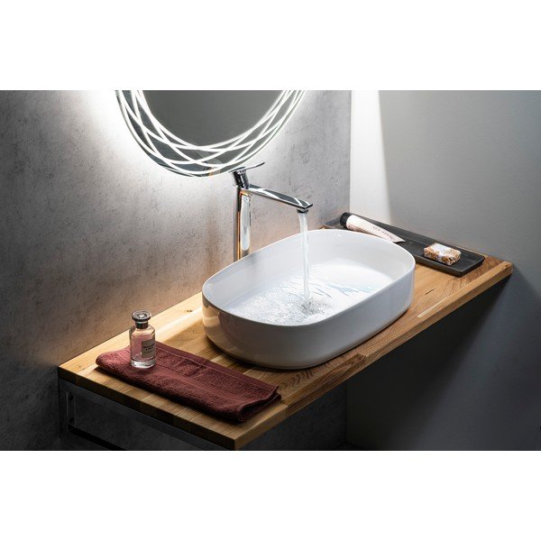 Pult omarice za umivalnik iz masivnega hrasta v naravni barvi 120x50 cm Woody – Sapho-image-3