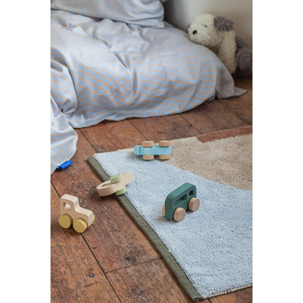 Svetlo modro-bež pralen bombažen tekač 70x150 cm Figura – Mette Ditmer Denmark-image-1