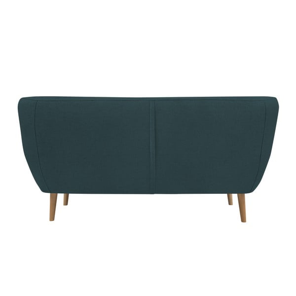 Temno modra dvosedežna zofa s svetlimi nogami Mazzini Sofas Sicile-image-1