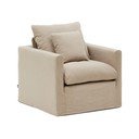 Bež lanen fotelj Nora – Kave Home