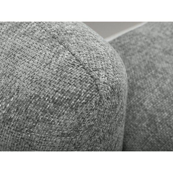 Siva raztegljiva kotna sedežna garnitura iz šenilje s prostorom za shranjevanje (desni kot/z ležalnikom) Mele – Makamii-image-4