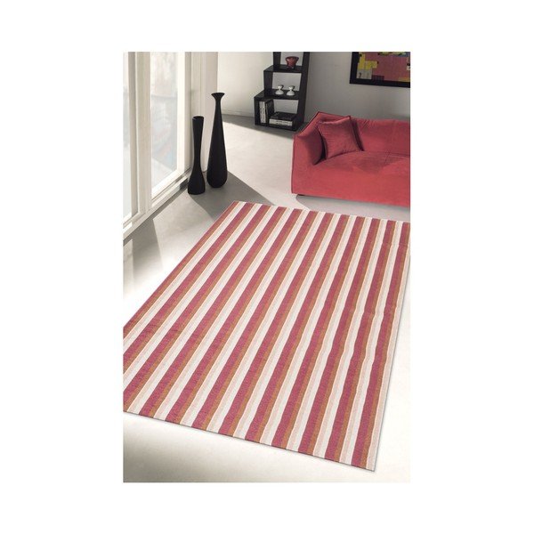 Rdeča in oranžna preproga Floorita City Loft Stripes, 80 x 130 cm-image-4
