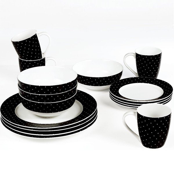 Komplet porcelana Twinkle Black, 16 kosov-image-1
