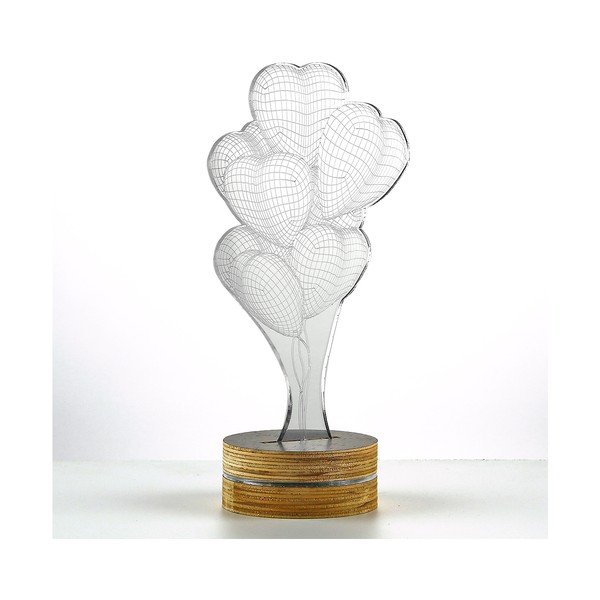 3D namizna svetilka Heart Ballons-image-1