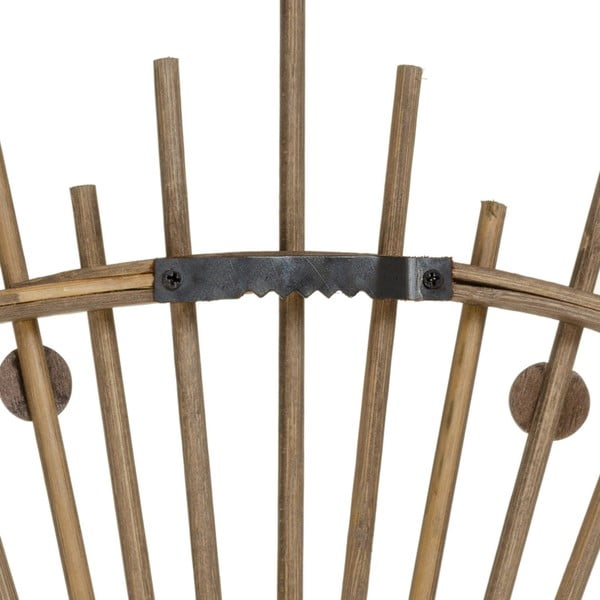 Stensko ogledalo z bambusovim okvirjem ø 70 cm Sol – Ixia-image-3