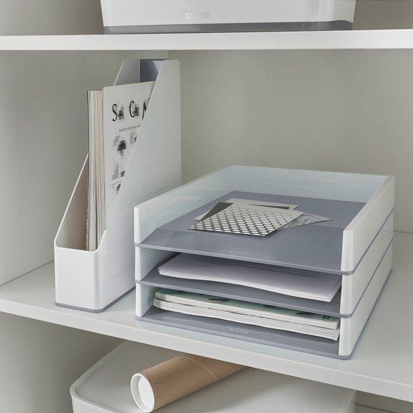 Belo-siv namizni predalnik Leitz WOW-image-1
