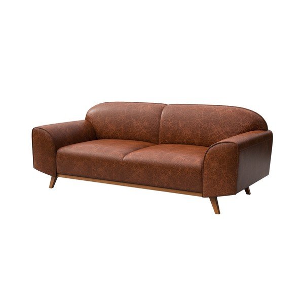 Rjava usnjena sedežna garnitura 193 cm Nesbo – MESONICA-image-2