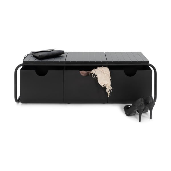 Črna kovinska omarica za čevlje Astoria – Spinder Design-image-3