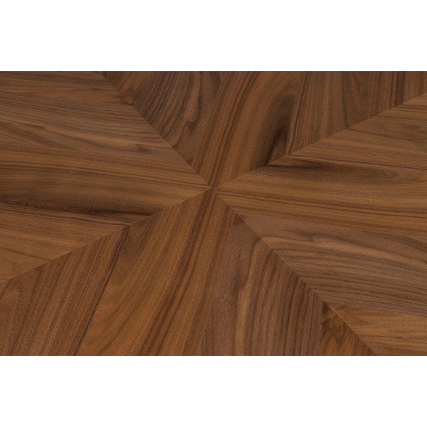 Okrogla jedilna miza z mizno ploščo v orehovem dekorju ø 120 cm Clover – Dutchbone-image-1