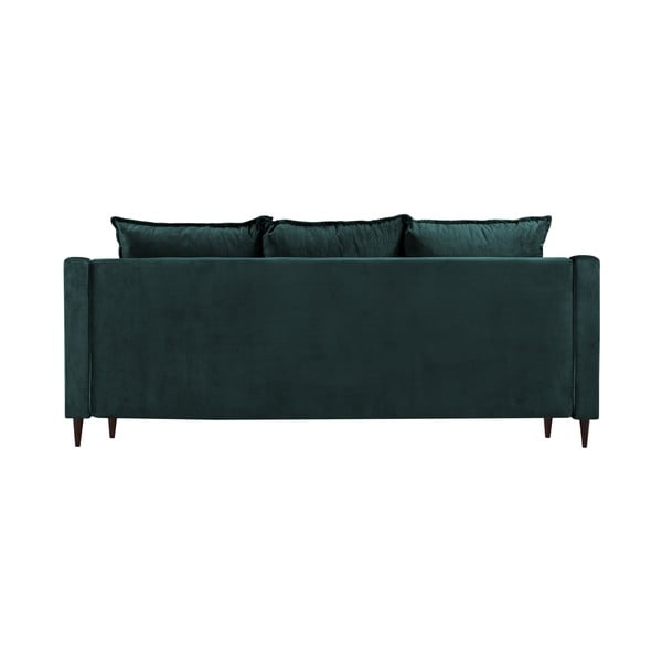 Modro-zelena žametna raztegljiva zofa s prostorom za shranjevanje Mazzini Sofas Freesia, 215 cm-image-3