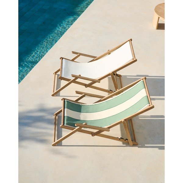 Zelen vrtni ležalnik iz masivnega lesa Vilara – Kave Home-image-2