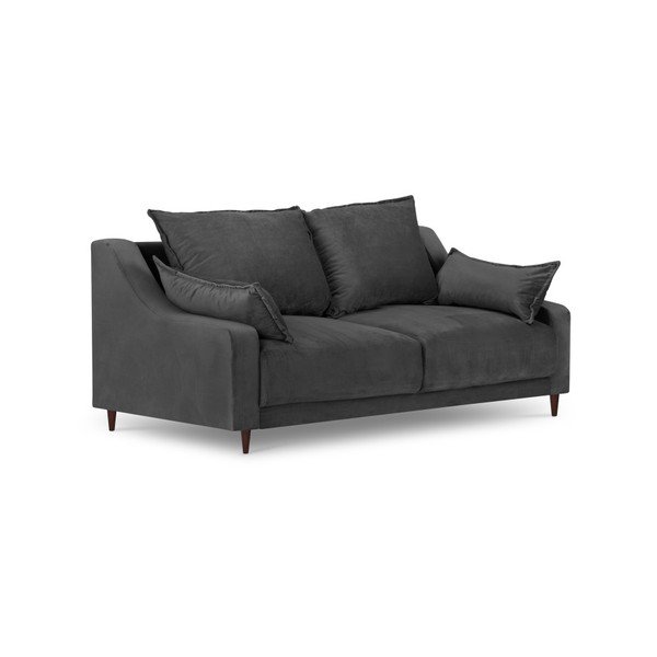 Temno siva žametna zofa Mazzini Sofas Freesia, 150 cm-image-2