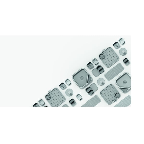 Svetlo siv plastičen odcejalnik posode za pribor 12x11 cm Duo – Joseph Joseph-image-4