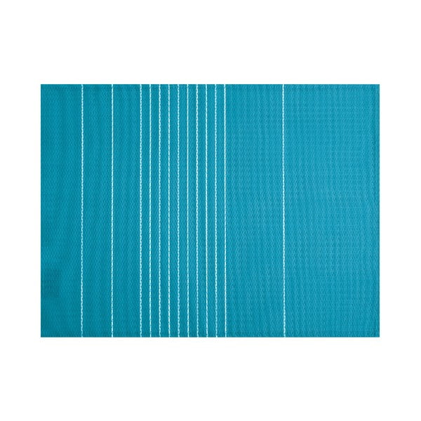 Turkizno modra preproga Tiseco Home Studio Stripe, 45 x 33 cm