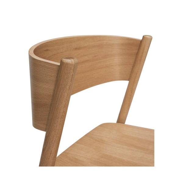 Barski stol v hrastovem dekorju (višina sedeža 75 cm) Oblique – Hübsch-image-4