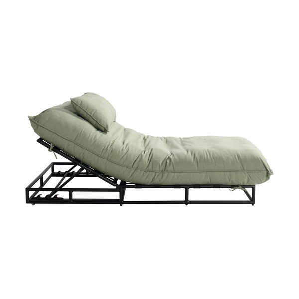 Zelen kovinski oblazinjen vrtni ležalnik Emma – Hartman-image-3