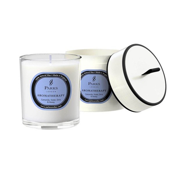 Sveča z vonjem vijolice, kamilice in medu Parks Candles London, čas gorenja 50 ur-image-1