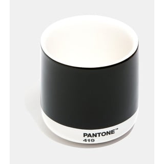 Črn keramični termo lonček Pantone Cortado, 175 ml